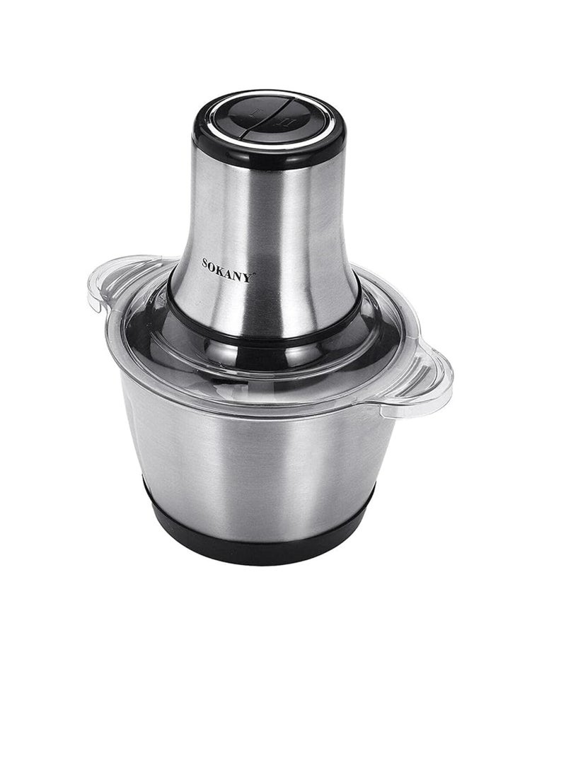 sokany Stainless steel Capacity Electric Chopper 2 L 800 W SK-7002 Silver  - Image 1