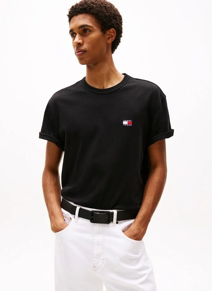 TOMMY JEANS Tonal Tommy Badge Crew Neck T-Shirt