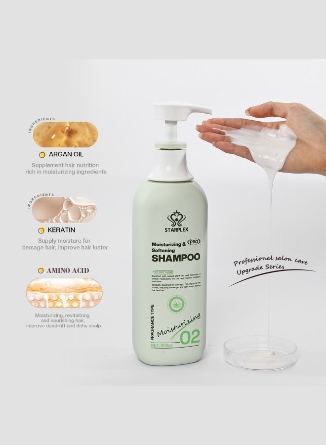 STARPLEX Moisturizing Shampoo 500ml - Pro Softening Formula for Dry Hair | Restores Shine & Repairs Split Ends | Reduces Breakage & Deep Nourishment - Image 3