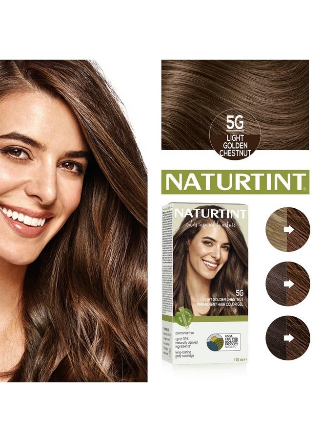 NATURTINT Permanent Hair Colour Light Golden Brown 5G | Grey Coverage Long Lasting Hair Colour 92% Natural Ingredients Usda Certified | Ammonia Free Vegan Hair Color Gel-5G Light Golden Chestnut 170Ml  - Image 2