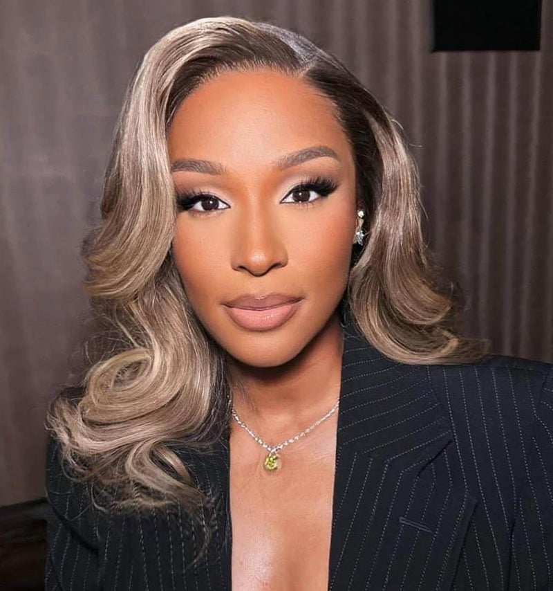 Ulaphence 200% Density Ombre Ash Blonde Lace Front Bob Wig Human Hair Body Wave 13x4 Thicker Ombre Brown Roots with Grey Ash Blonde Short Bob Wig Pre Plucked with Baby Hair for Women 14 Inch - Image 5