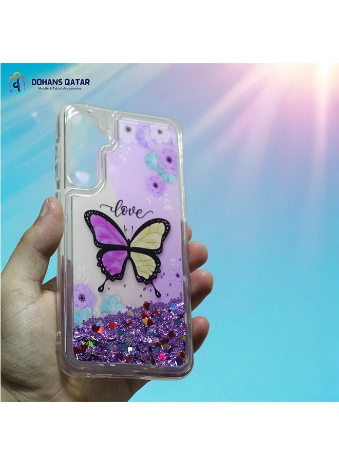 EYE CATCH Samsung Galaxy A25 Case For Women Girls Liquid Glitter Cover Sparkly Clear Shiny Bling Sparkle Phone Back Accessory Protection For Samsung Galaxy A25 Case Transparent  - Image 3