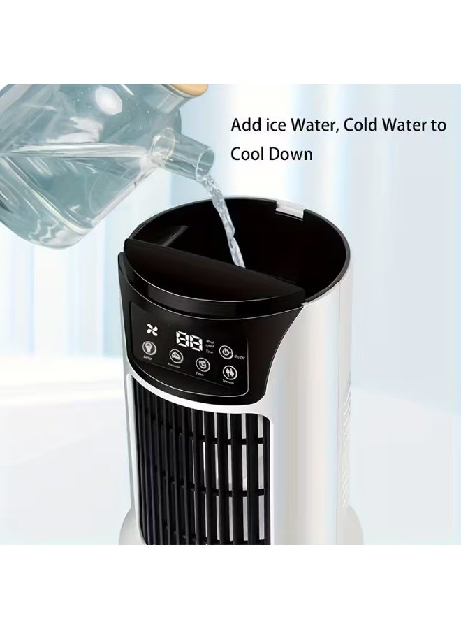 Ruay Smart Chill Cool Mist Fan RA59 | Portable Mini Air Cooler with Ice Cooling Airflow & Mist Humidifier | 7 Color LED Night Light | Auto-Off Timer | Personal Desktop Cooling Fan - Image 3