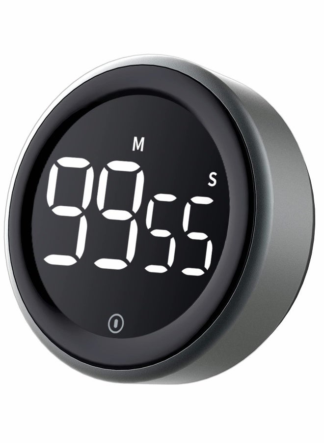 LED Digital Kitchen Timer - Magnetic Countdown Count-up Kids Timer, Large LED Display, Adjustable Volume and Brightness Cooking Timer for Kid Classroom Board