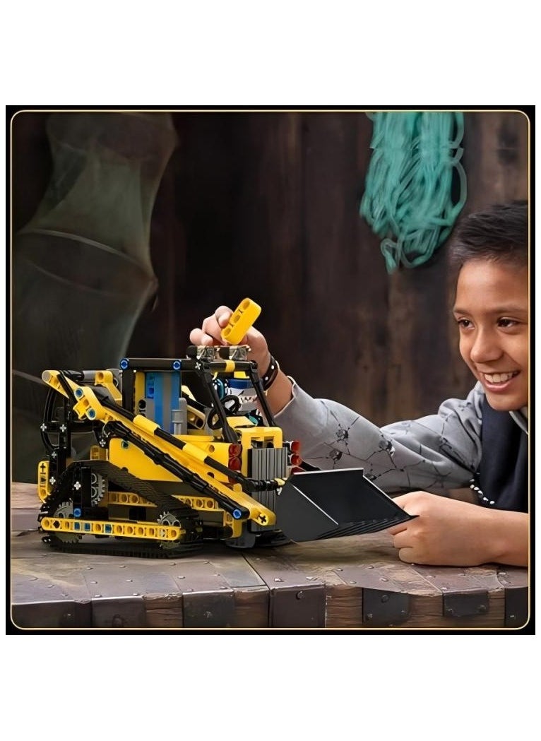 mould king Technical bulldozer building block set, crawler excavator fixture model, STEM engineering vehicle model kit, children's toy building blocks, suitable for boys and girls, birthday and Children's Day gifts (514 pieces) 8+13014S  - Image 3