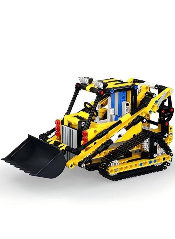 mould king Technical bulldozer building block set, crawler excavator fixture model, STEM engineering vehicle model kit, children's toy building blocks, suitable for boys and girls, birthday and Children's Day gifts (514 pieces) 8+13014S  - Image 1