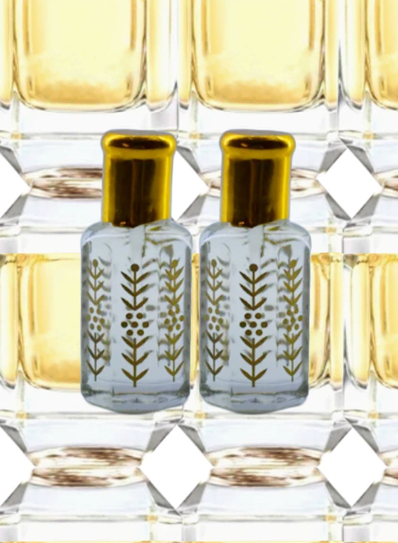 2 قطع زيت عطري باراديسو نسائي الشفاف الأصلي 12مل