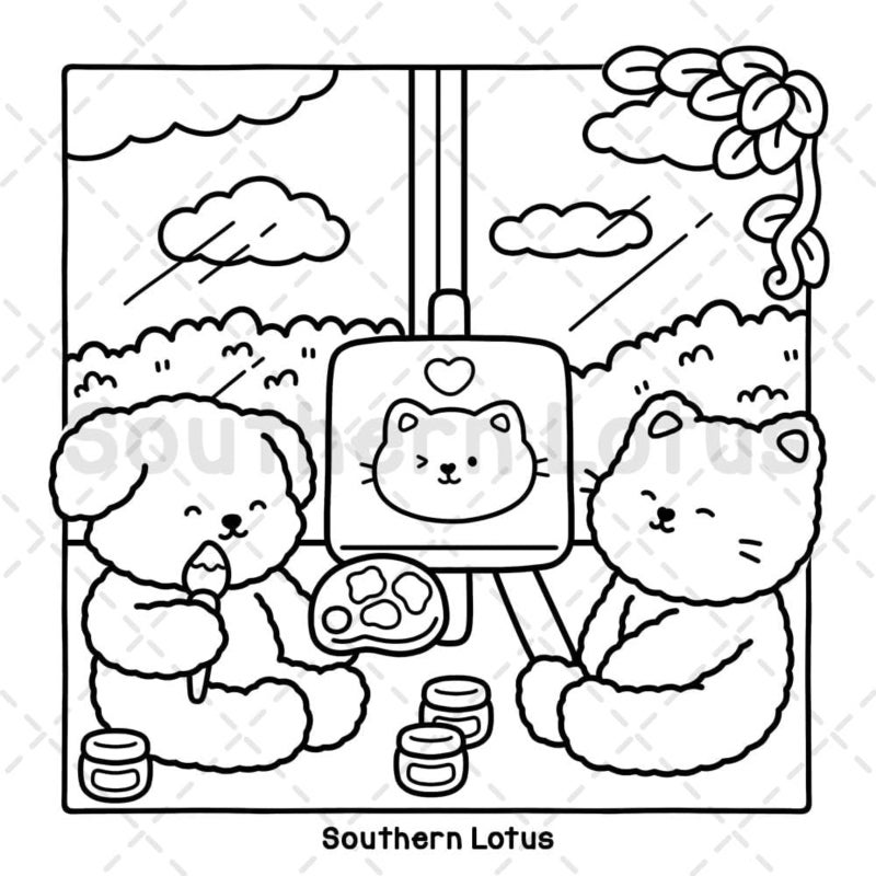Adult Coloring Book: 21*21cm High-Quality Prints - Ink Leak-Free Premium Coloring Book for Mindfulness Relaxation & Kids Coloring Activity - Image 4