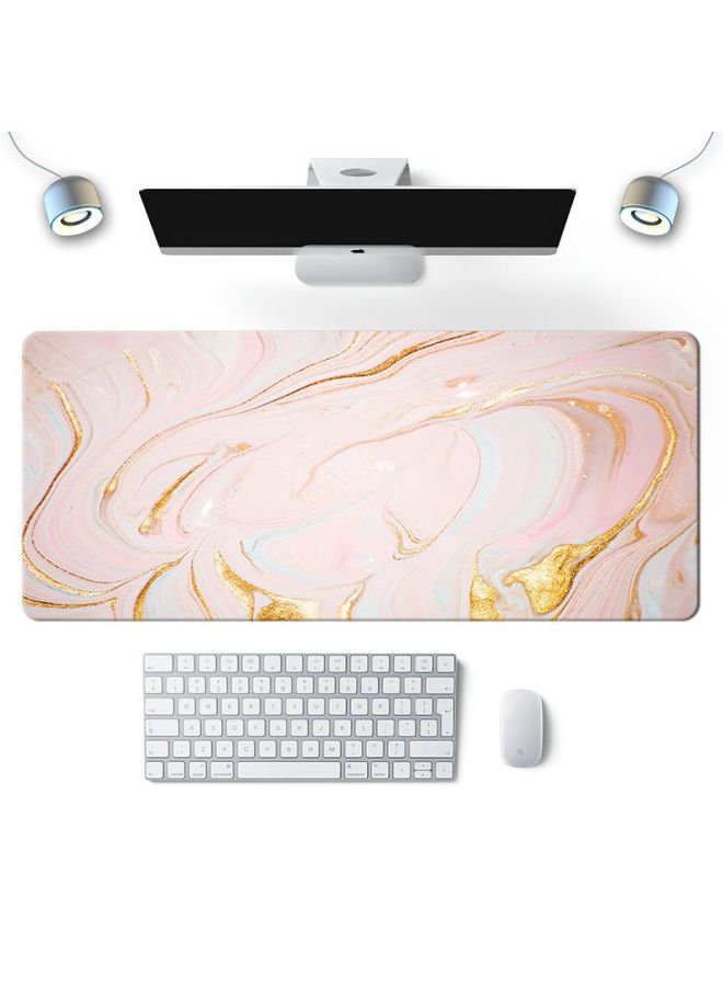 Dedicated Marble Texture Mouse Pad Nordic Ins Wind Mouse Pad Mouse Pad Office Desk Mat Wholesale-Color:800*400*5mm-Pattern:Gold Powder White