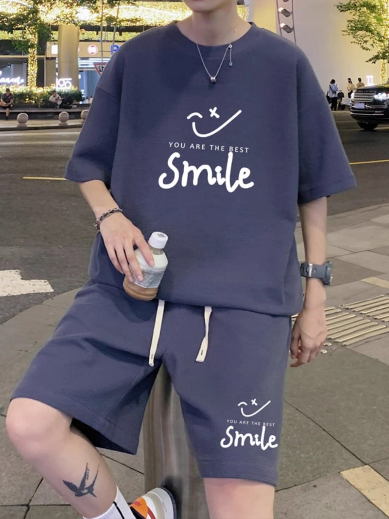 Teen Summer Casual Set Ice Silk Thin Short Sleeve Shorts Homewear - Image 3