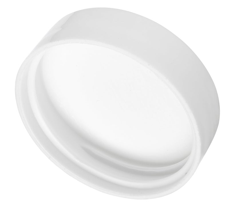 غطاء بلاستيكي أملس أبيض مع بطانة رغوية لبرطمان 24 عبوة حجم العنق 70400