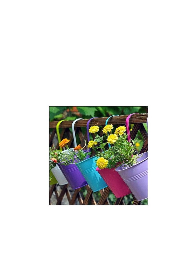 Vota Grills Lilys Garden Elegant Hanging Metal Flower Bucket, Size 4  - Image 2