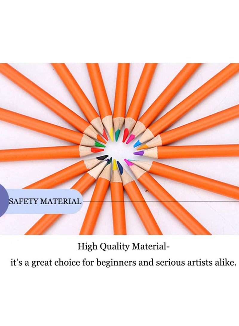 143-Piece Deluxe Art Set for Drawing and Painting, Includes Crayons, Oil Pastels, Colored Pencils, Watercolor Cakes, Sketch Pencils, Paint Brush, Sharpener, and Eraser (Blue) - Image 3