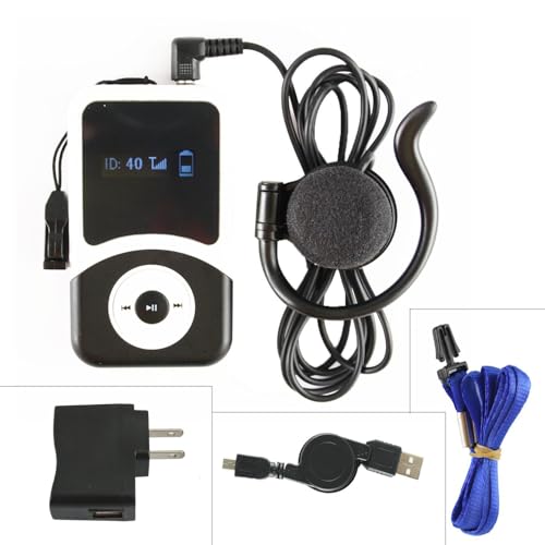 EXMAX EX-100R EX-100 Receiver for Wireless Tour Guide Monitoring Acoustic Audio Voice Transmission System Earphone for Church Translation Interpreting Teaching Conference Travel Museum (1 Receiver) - Image 1