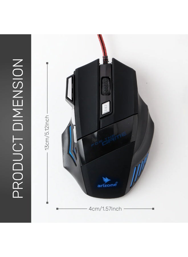 Arizone® USB G5Wired Optical Gaming Mouse , Four Gear Adjustable DPI Economic Design - Image 2