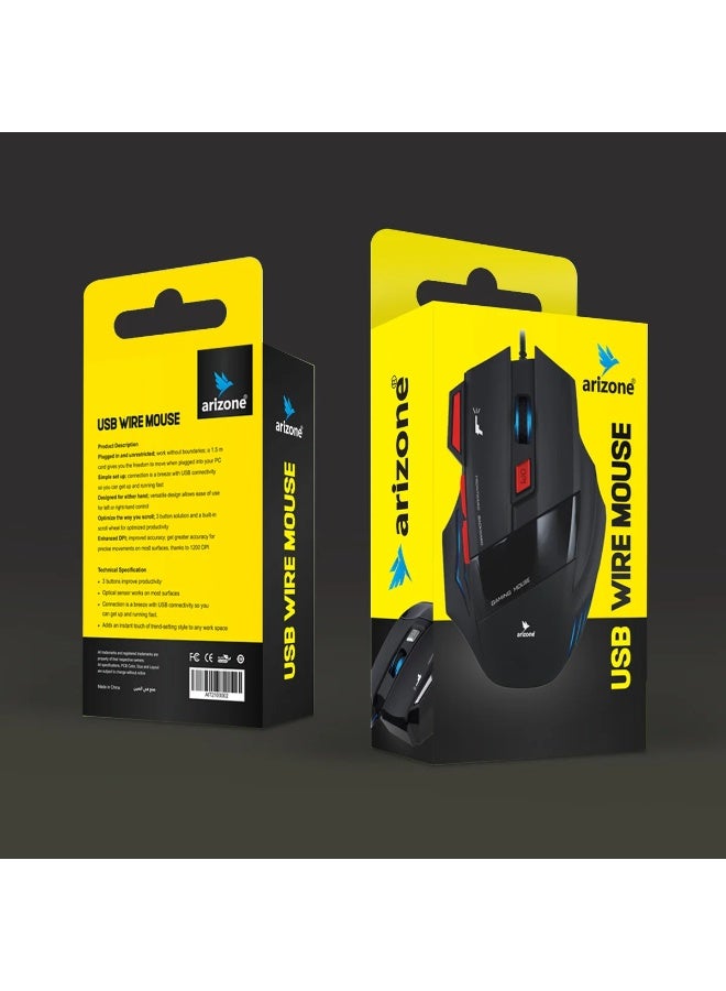 Arizone® USB G5Wired Optical Gaming Mouse , Four Gear Adjustable DPI Economic Design - Image 4