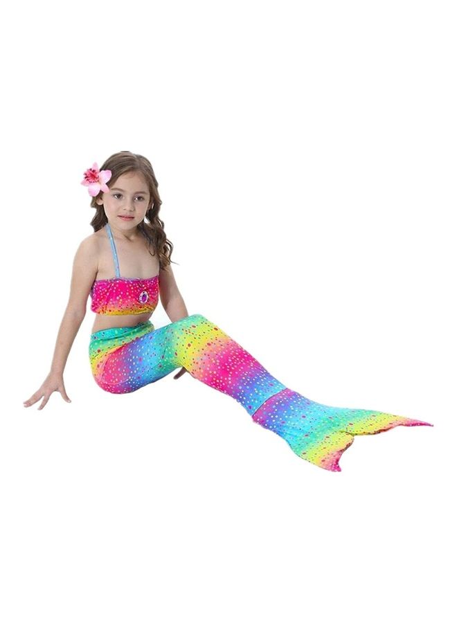 NIBEMINENT 3-Piece Mermaid Swimming Costume Set 140cm - Image 3