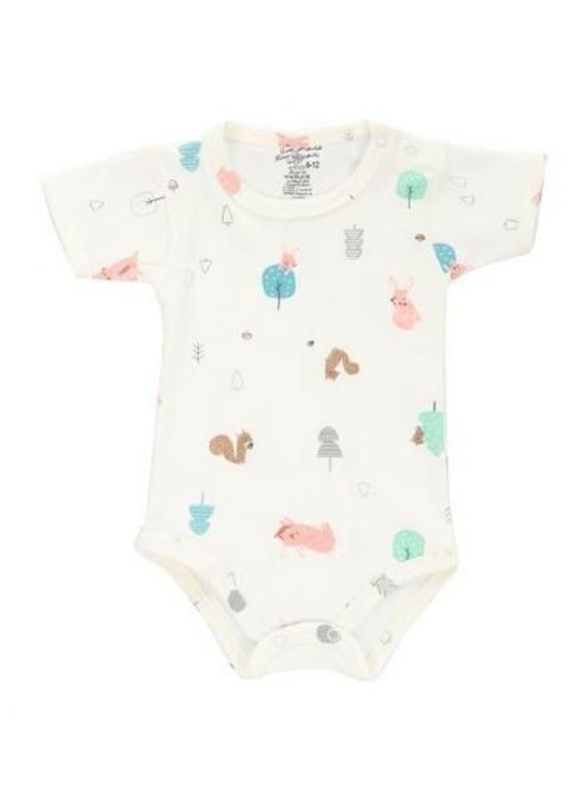 Funny Bunny - (3) Basic Half Sleeves Snap Closure Bodysuit - New Born - Image 5