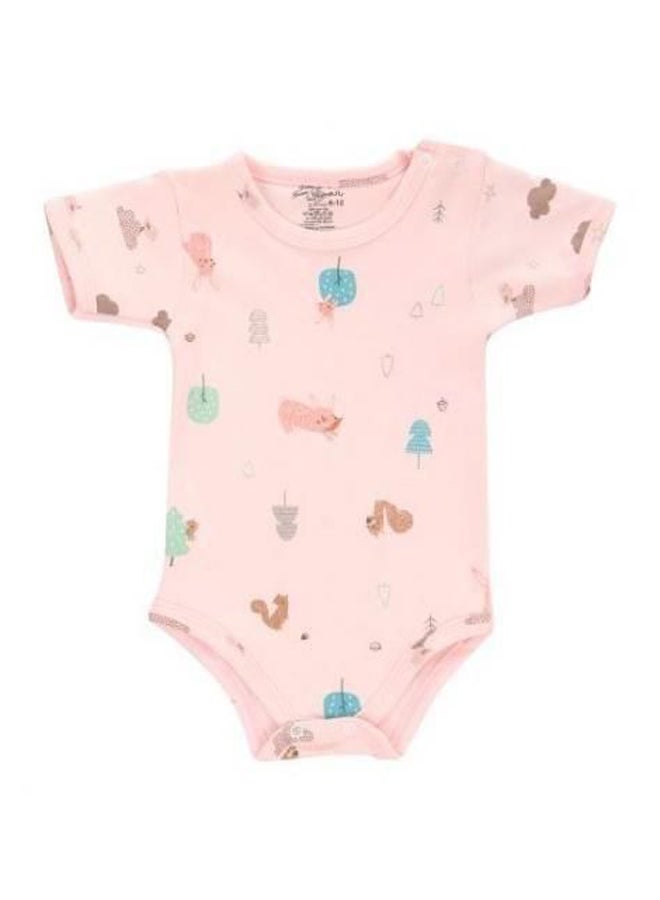 Funny Bunny - (3) Basic Half Sleeves Snap Closure Bodysuit - New Born - Image 2