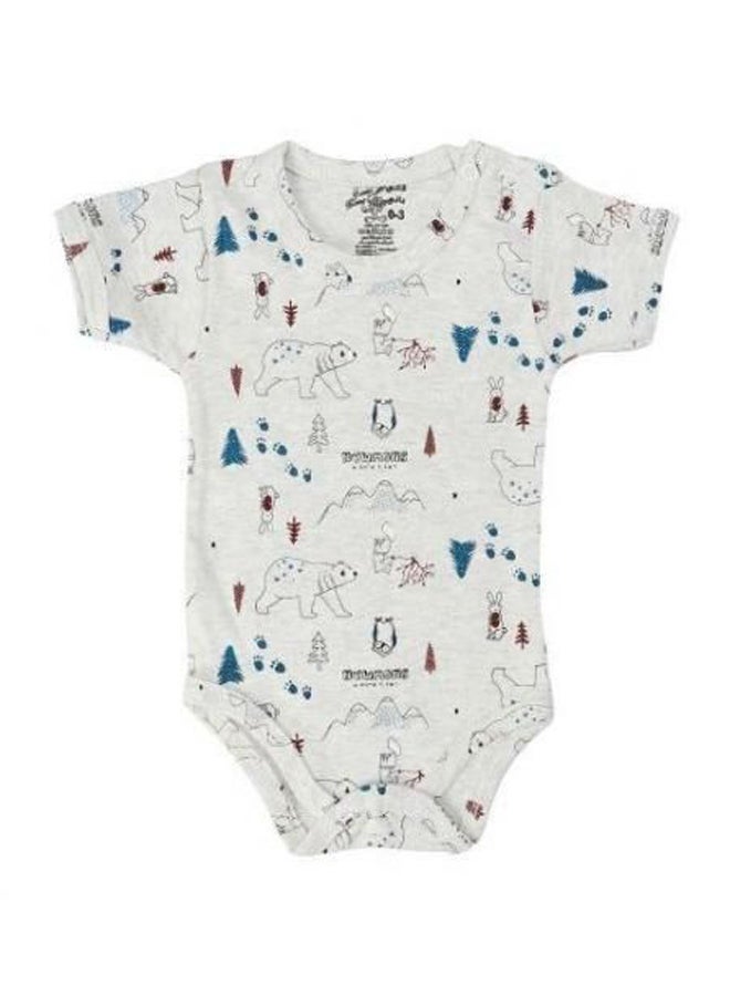 Funny Bunny - (3) Basic Half Sleeves Snap Closure Bodysuit - New Born - Image 3