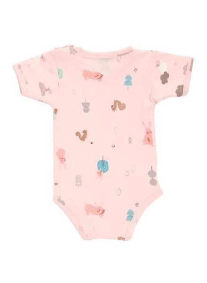 Funny Bunny - (3) Basic Half Sleeves Snap Closure Bodysuit - New Born - Image 4
