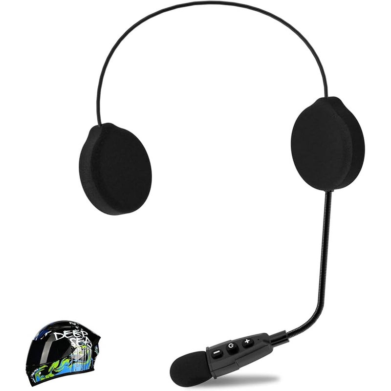 EJEAS E1+ Motorcycle Helmet Bluetooth 5.1 Headset, with CVC Noise Reduction Function and 3D Sound Effects, Motorbike helmet Headphone Speaker Can Connect 2 Mobile Phones - Image 1