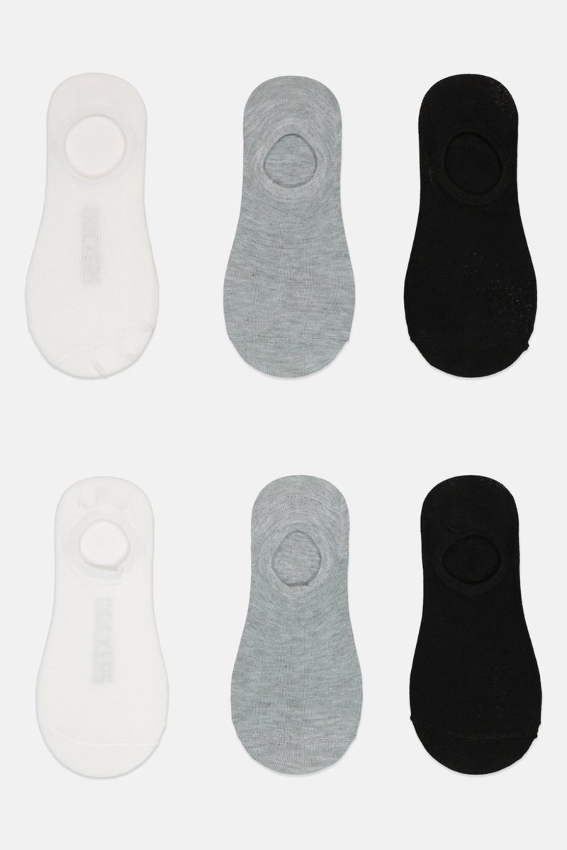 DOCKERS Men 6 Pairs Brand Logo Silicone Heel Grip Socks, Multicolor  - Image 4