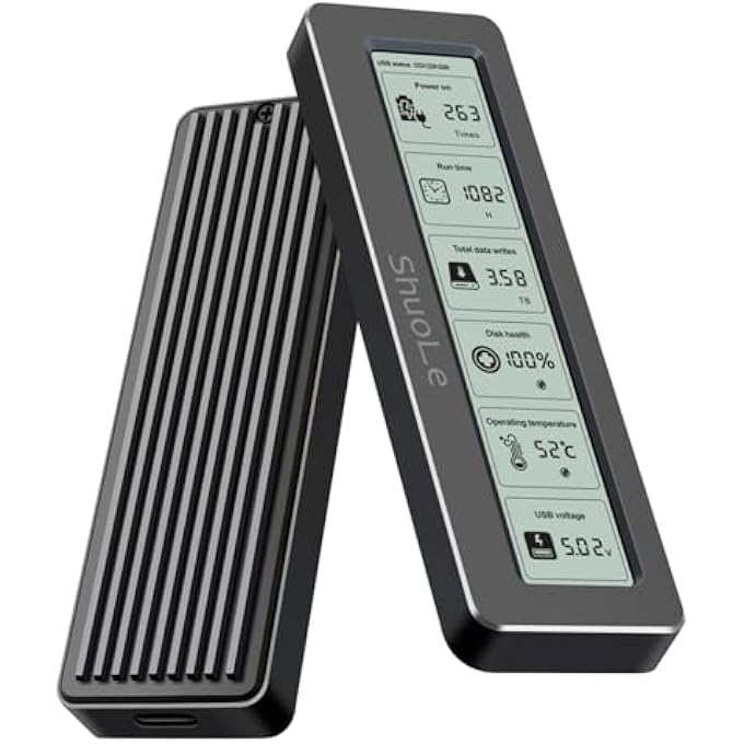 rayihni SSD ENCLOSURE, USB 3.2 GEN 2 (10 GBPS), M.2 NVME/SATA SSD ENCLOSURE, USB ADAPTER/READER, SOLID STATE DRIVE EXTERNAL ENCLOSURE, SUPPORTS M AND B+M KEYS AND SIZE 2230/2242/2260/2280 SSDS, TNP18 - Image 1