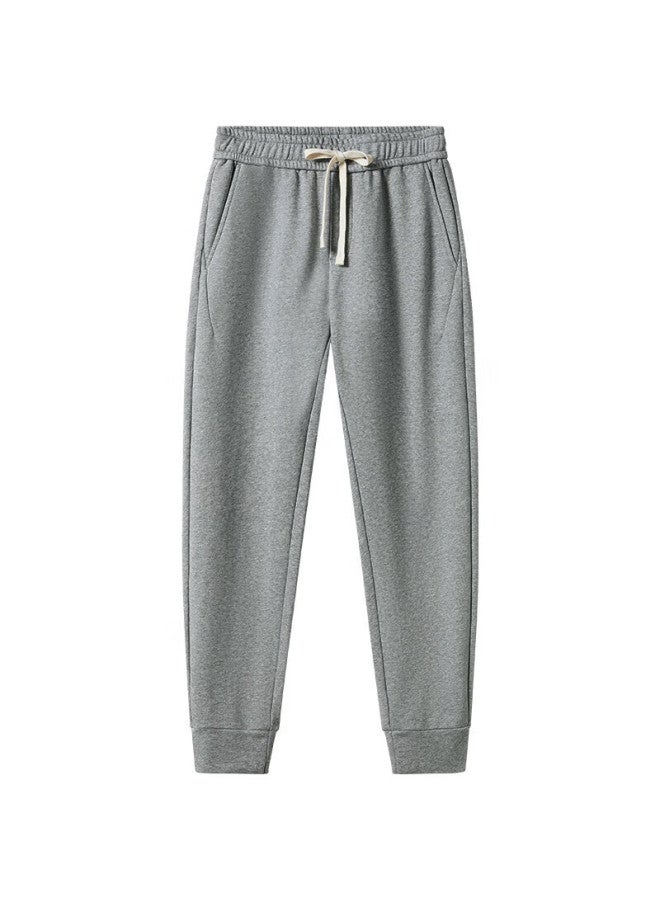 Markless Men's Pants, Autumn And Winter Loose Casual Trousers, Solid Color Joggers, Clb2894m, Mineral Gray, XL - Image 4