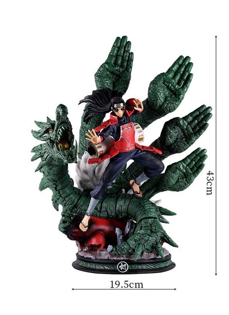 null - Naruto first generation Hokage Senju Hashirama scene statue anime character model hand-made surrounding doll ornaments - Image 1