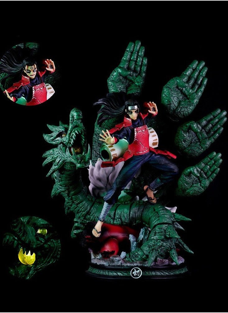 null - Naruto first generation Hokage Senju Hashirama scene statue anime character model hand-made surrounding doll ornaments - Image 1