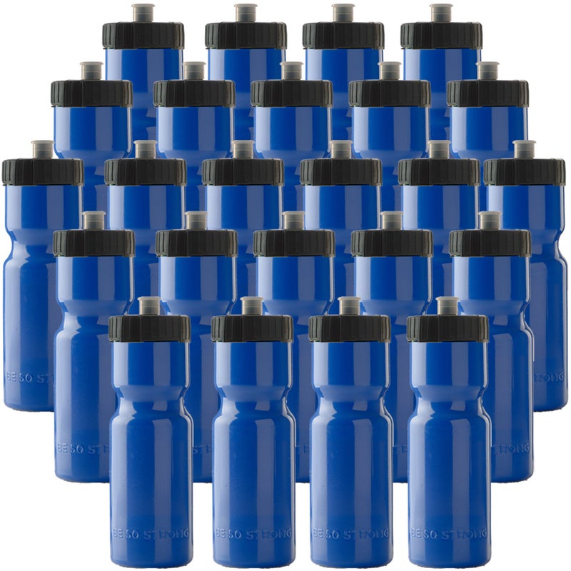 50 Strong Bulk Water Bottles 24-Pack – 22 oz BPA-Free Sports Bottles with Easy-Open Pull Top Cap – Made in USA – Reusable & Top Rack Dishwasher Safe Brand - Image 1