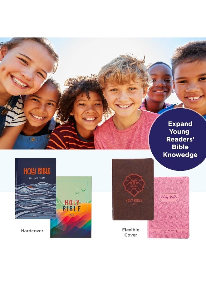 KJV Kids Bible, 40 Pages Full Color Study Helps, Presentation Page, Ribbon Marker, Holy Bible for Children Ages 8-12, Light Pink Hearts Faux Leather Flexible Cover - Image 5