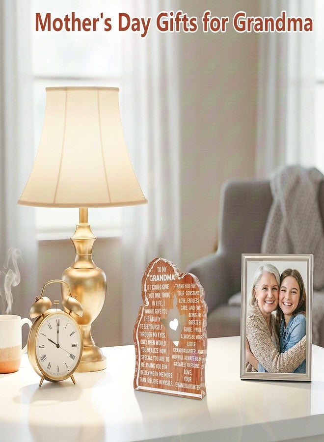 MAMAGIFTREE Valentines Day Grandma Birthday Gifts, Great Gigi Gifts for Grandma from Granddaughter from Granddaughter, Grandmother Present Unique to My Grandma Acrylic Plaque Decor Sign - Image 4
