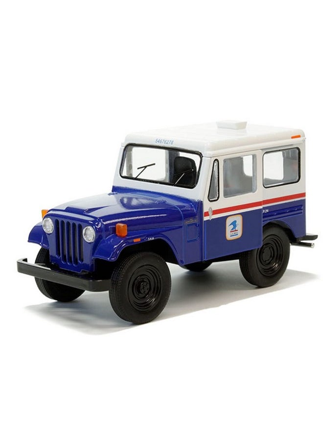 Kinsmart United States Postal Mail Truck 1971 Jeep Dj-5B Blue Edition 5" Die Cast Model Toy Car 1:26 Scale 