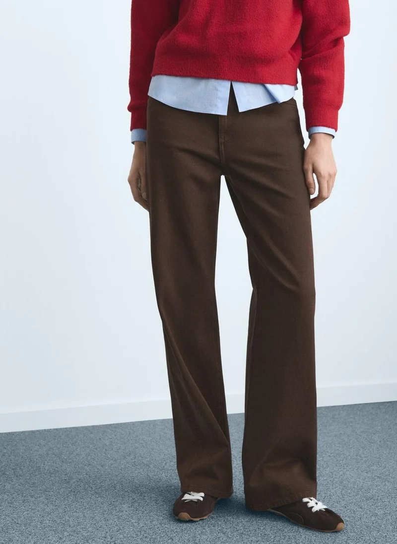 MANGO Danila high-waisted wide-leg jeans