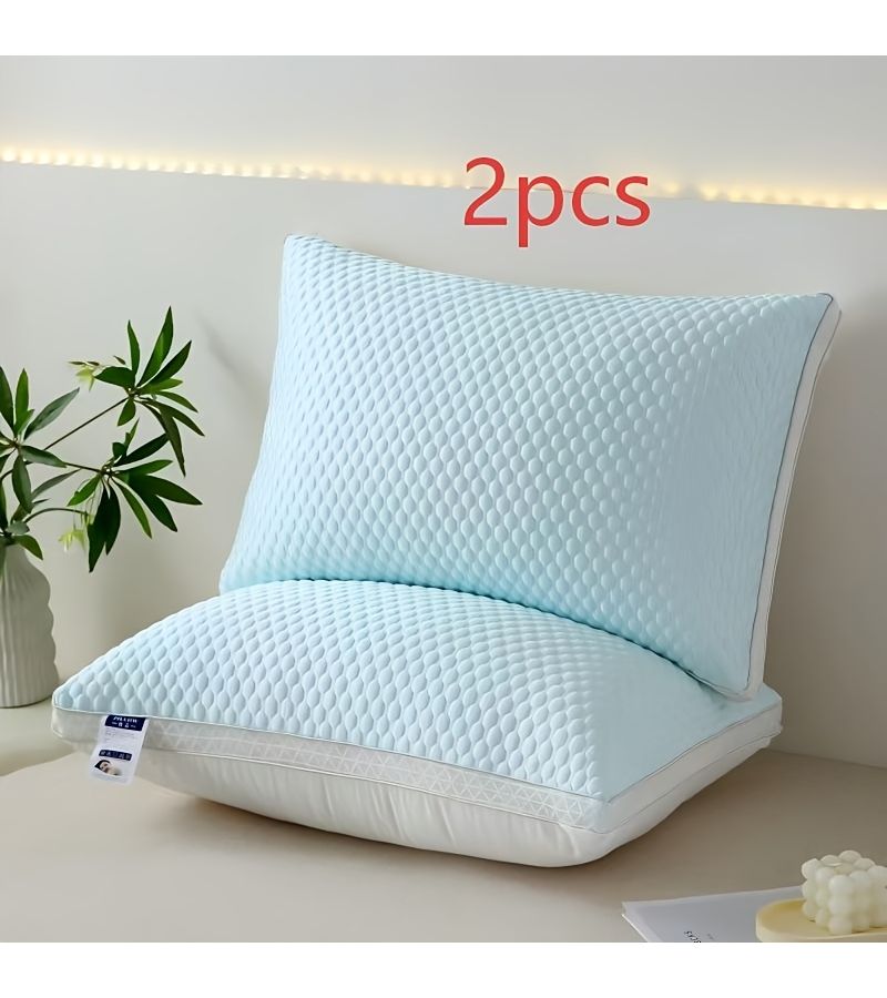 1 Pcs Pink Cotton Pillow Core 18.9 X 29.13 Inch Washable Neck Support Pillow Soft Breathable Sleep Pillow Hotel Quality Fiber Filled Medium Firmness - Image 5