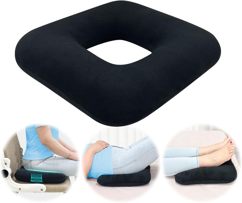 AOSSA Bed Sore Cushions for Butt Positioning Pillow, Pressure Ulcer Cushion, Donut Pressure Relief Pillow for Sleeping Position Wedge After Surgery Turning Back Body Leg Support Medical Seat Cushion - Image 1