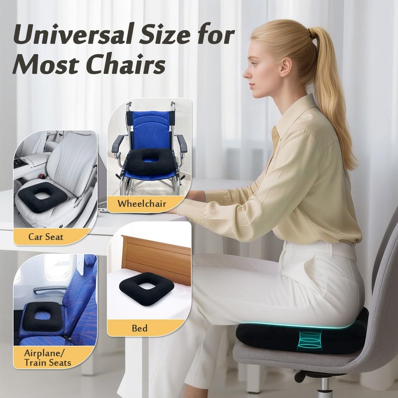 AOSSA Bed Sore Cushions for Butt Positioning Pillow, Pressure Ulcer Cushion, Donut Pressure Relief Pillow for Sleeping Position Wedge After Surgery Turning Back Body Leg Support Medical Seat Cushion - Image 4