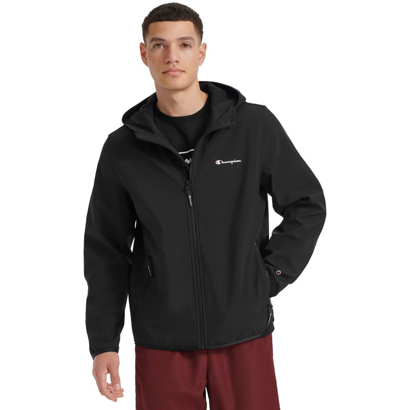 Champion Men's Lightweight Active Soft Shell Jacket With Hood, Black, Large - Image 5