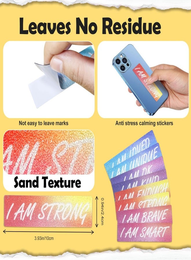 TBTFW 32 PCS Calm Strips for Anxiety Sensory Stickers, Calming Strips Tactile Rough Tactile Stickers, Textured Sensory Strips for Desk Classroom (Watercolor Style) - Image 2