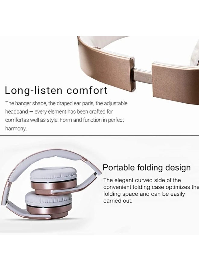 سودو سماعة رأس ستيريو SODO MH3 بتقنية NFC - سماعات رأس مزدوجة الوظائف ومكبر صوت محمول باللون الذهبي - Image 4