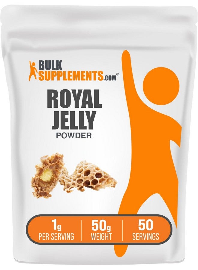 BulkSupplements.com Royal Jelly Powder - Royal Jelly Supplement, Royal Jelly 1000mg - for Immune Support, Gluten Free, 1000mg per Serving, 50g (1.8 oz) (Pack of 1) - Image 1