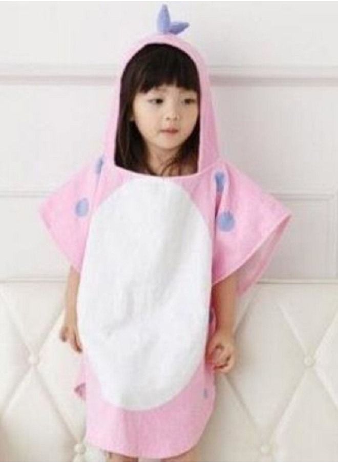 Y&D Kids Hooded Beach Bath Towel Poncho for Age 4-10 Years - Swim Pool Coverup Cape Multi-use Bath/Shower/Pool/Swim 