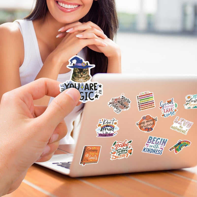 Giogyebit 100PCS Motivational Stickers, Inspirational Words Sticker for Adults Teens, Vision Board Positive Affirmation Sticker, Water Bottle Laptop Journaling Reward Stickers for Teachers Students - Image 5