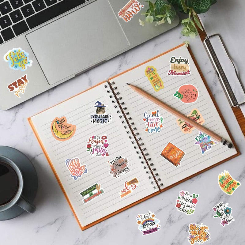 Giogyebit 100PCS Motivational Stickers, Inspirational Words Sticker for Adults Teens, Vision Board Positive Affirmation Sticker, Water Bottle Laptop Journaling Reward Stickers for Teachers Students - Image 4
