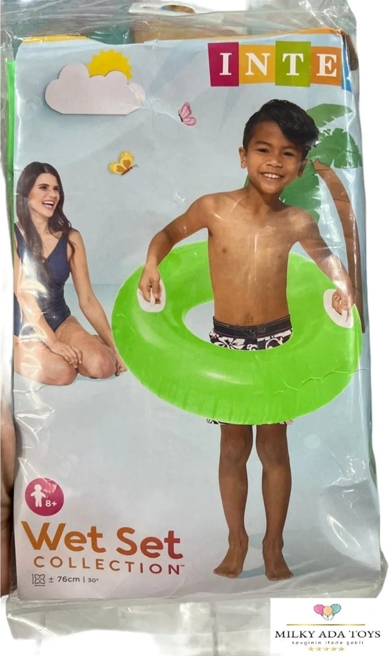 INTEX Green Wet Set Collection Inflatable Shiny Bagel 76 Cm/30'' 3 2 Colors 8+