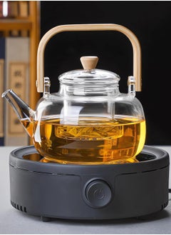TOMSHOO Electric Mini Coffee Pot Warmer, Electric Teapot Stove Portable, 800W Electric Ceramic Stove Coffee Heater, Teapot Warmer, Heater Stove Countertop Burner for Boiling Water, Tea, Coffee (Black)  - Image 4