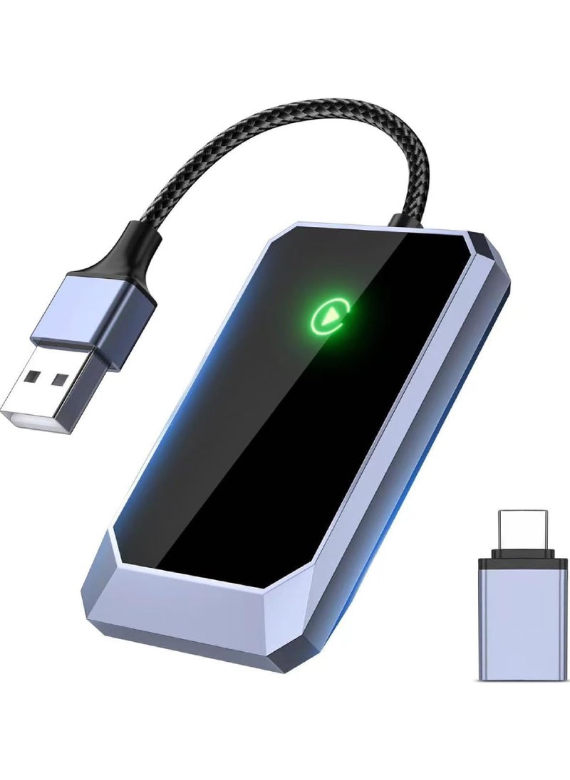 Rock Pow - Wireless Carplay Adapter, Converts Wired to Wireless carplay Adapter for iPhone, Wireless Control Plug & Play Carplay for Cars from 2017 & for Apple iPhone iOS 10+ - Image 1