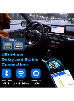Rock Pow Wireless Carplay Adapter, Converts Wired to Wireless carplay Adapter for iPhone, Wireless Control Plug & Play Carplay for Cars from 2017 & for Apple iPhone iOS 10+  - Image 3